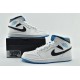 Air Jordan 1 Mid White Laser Blue 554724 141 Womens And Mens Shoes